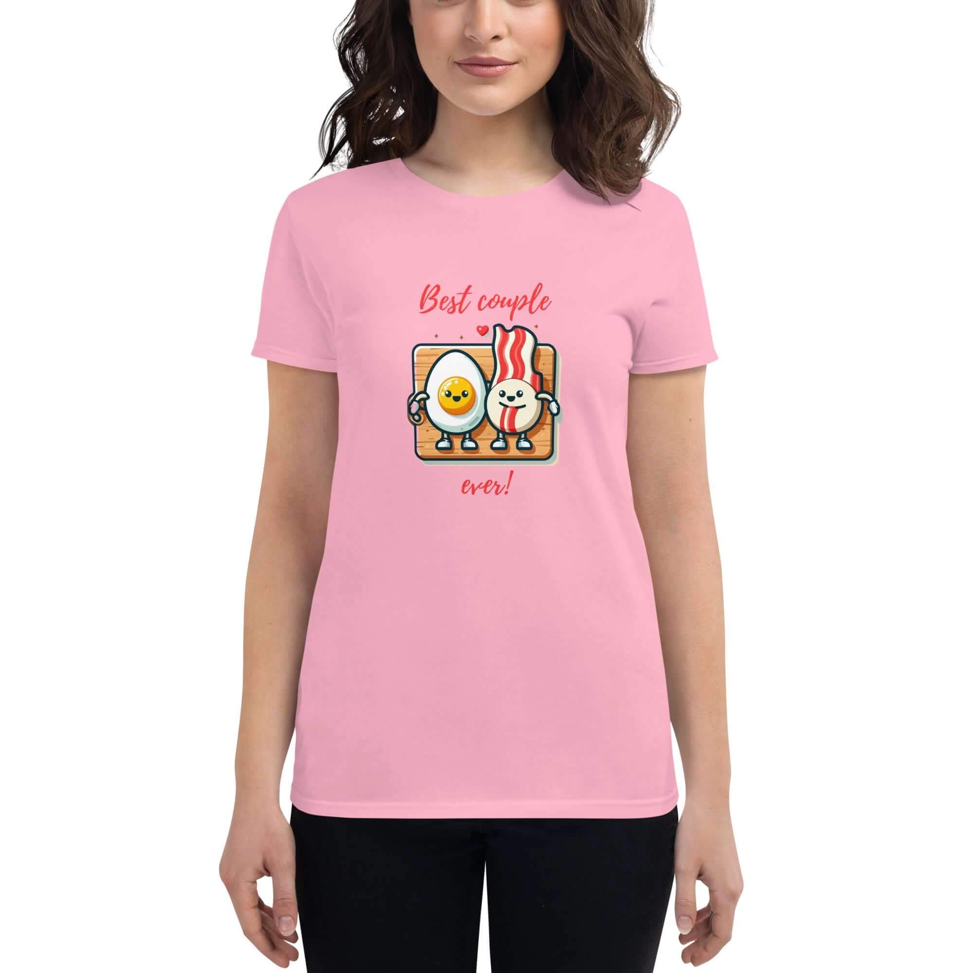 Women's short sleeve t-shirt with a delightful food print