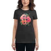 Women's short sleeve t-shirt with a blissful floral print