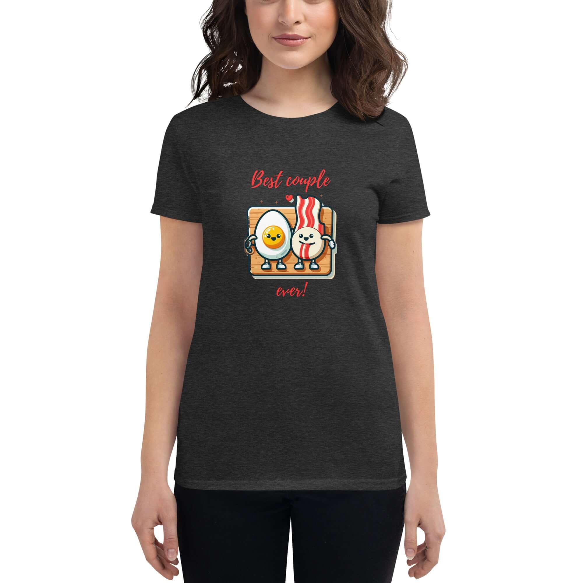 Women's short sleeve t-shirt with a delightful food print