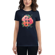 Women's short sleeve t-shirt with a blissful floral print