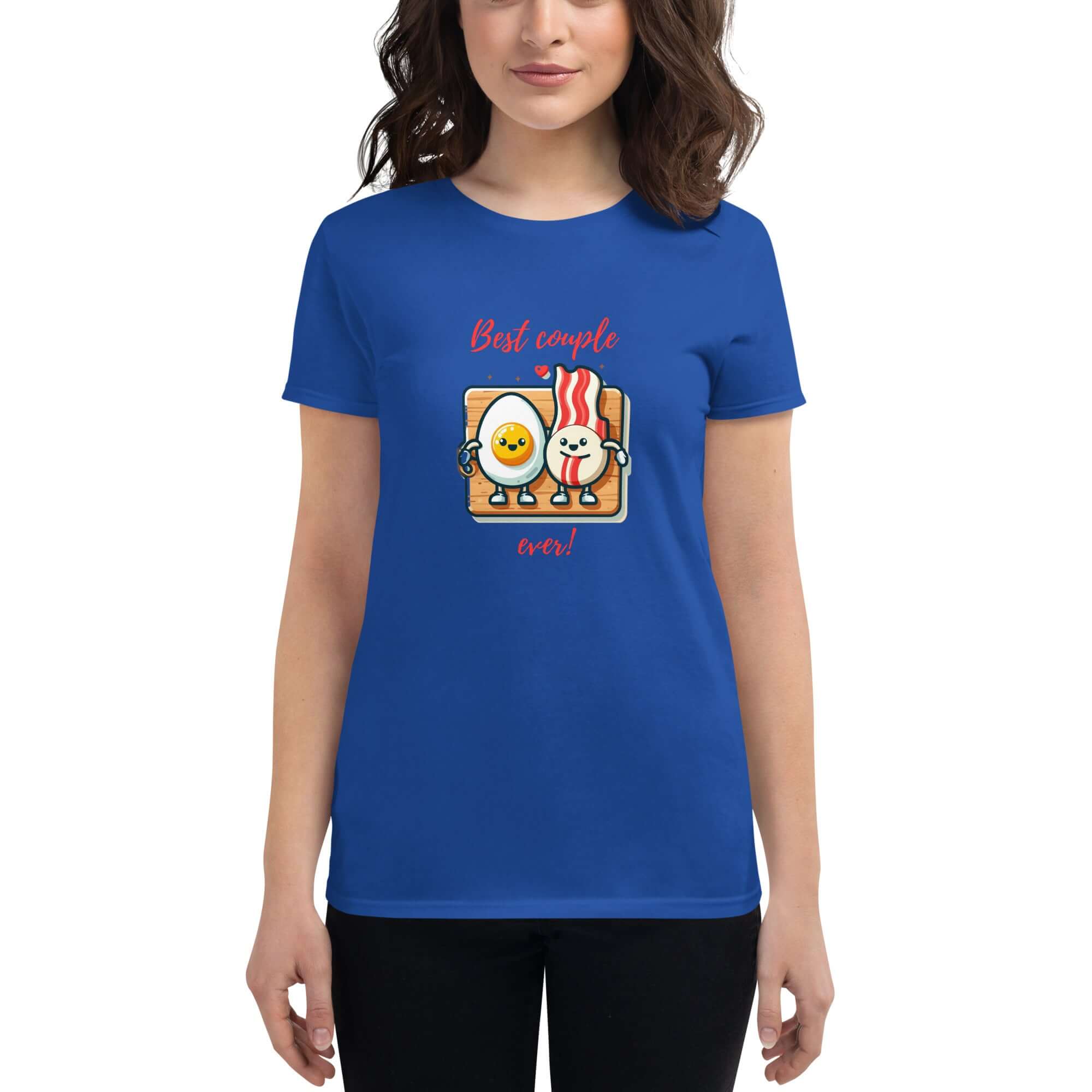 Women's short sleeve t-shirt with a delightful food print