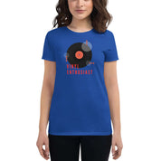 Women's short sleeve t-shirt for a vinyl enthusiasts