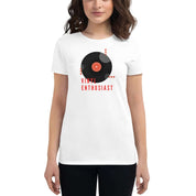 Women's short sleeve t-shirt for a vinyl enthusiasts