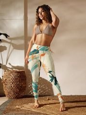 Elegance in Motion - Abstract Floral Yoga Pants